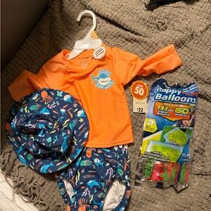 Orange Shark Swim Set for Kids